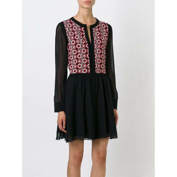 Philosophy di Lorenzo Serafini 8 Knitted Sheer Dress Red White - Picture 1 of 8